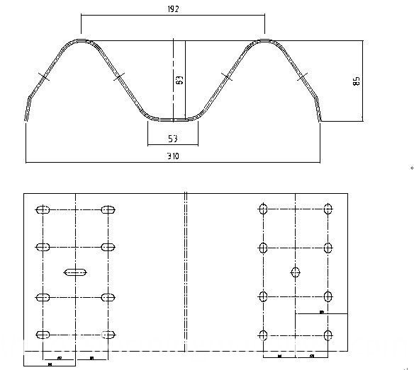 เครื่องสร้างถนน Guardrail Highway Guardrail Forming Machine